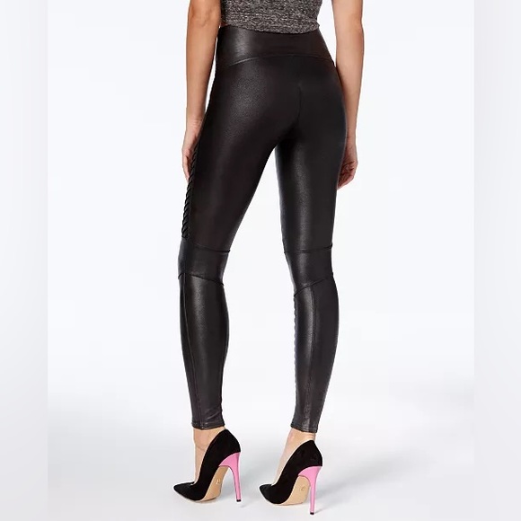 Spanx Women’s Faux Leather Moto Leggings Color: Very Black Size: XS/TP NWT. - Picture 13 of 16